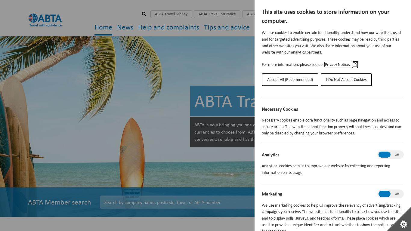 The given text is about ABTA, a travel association that provides operational support, partner services, running of travel businesses and industry information. The text includes upcoming events, operational bulletins, navigational advice, membership rules and financial criteria, fraudulent booking prevention, ABTA's member services guide, and much more. Additionally, the text covers ABTA's engagement programme for 2023, its sponsorship and involvement in the travel convention, sustainability efforts, information on how to file a dispute, and tips on staying safe while travelling during Covid-19.