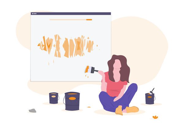 woman painting-illustration