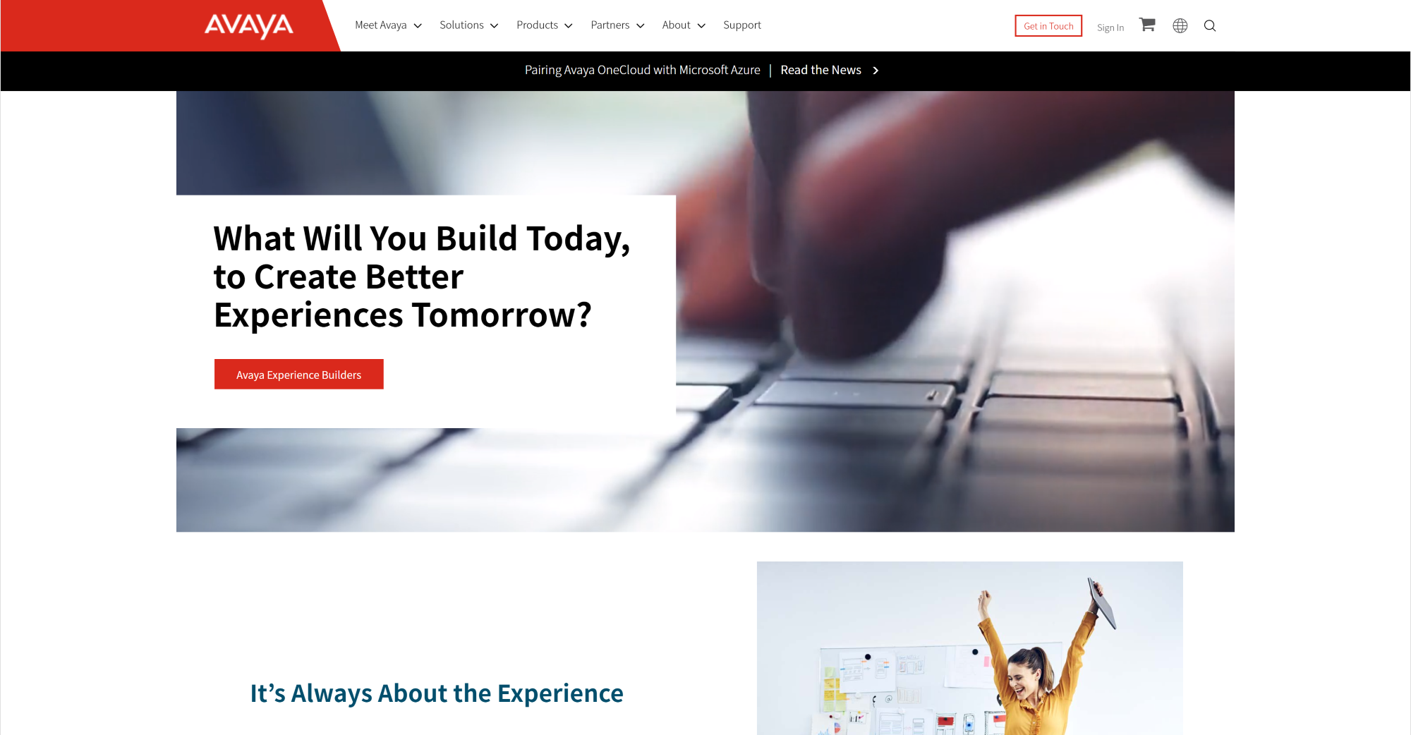 Avaya Call Center software homepage