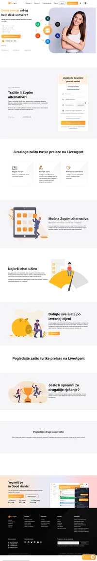 Liveagent je ultimativno help desk rješenje s pokrivanjem svih relevantnih kanala, pouzdanim sustavom tiketiranja i fer cijenom. Uz moćan chat uživo, Liveagent nudi vam i druge izvrsne alate, preko 175 značajki i više od 40 integracija koje će vam pomoći pružiti najbolju moguću korisničku podršku. Liveagent ima tri izvrsna plaćena plana koja vam neće narušiti budžet.