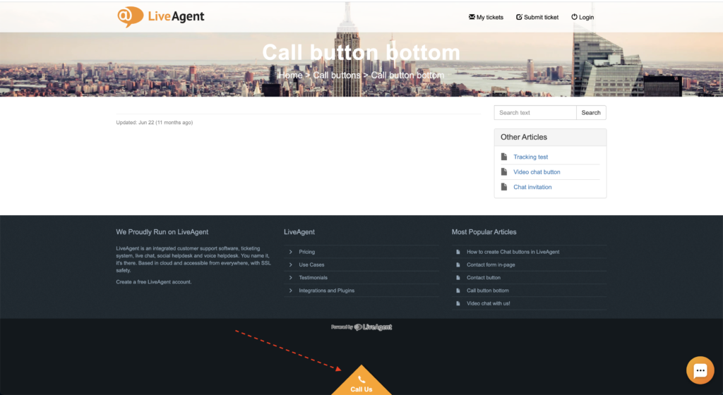 aktivno dugme za poziv