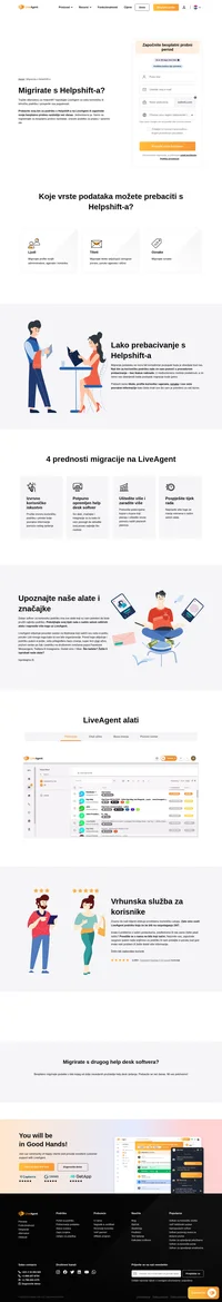 Želite li prebaciti svoje podatke s Helpshift-a na neko drugo rješenje? Pogledajte LiveAgent i provjerite sve pogodnosti. Započnite svoje besplatno probno razdoblje već danas.