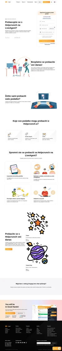 Želite prebaciti vaše podatke iz Helpcrunch na drugo softversko rješenje? Provjerite LiveAgent rješenje i uvjerite se u njegove benefite. Počnite vaš testni period već danas.