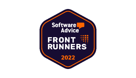 Software Advice front runner 2022 award badge