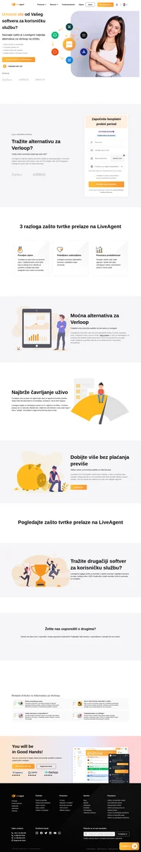 LiveAgent je najbolje rješenje korisničke podrške za vaše poslovanje. Zahvaljujući korisnim alatima, obuhvatu više kanala i više od 175 značajki, LiveAgent je pravi odabir za vaše poslovanje. LiveAgent widget za čavrljanje uživo je najbrži na tržištu s prikazom čavrljanja za 2,5 sekunde.