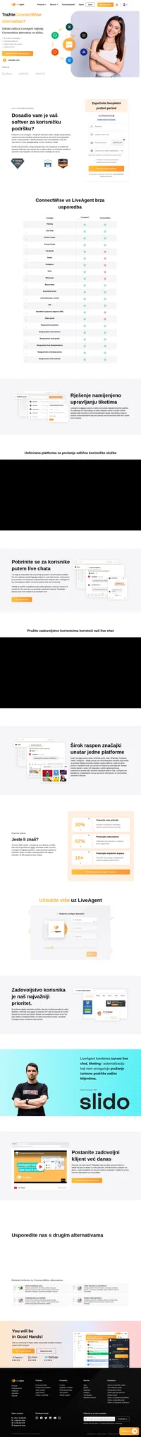Tražite li alternativu za ConnectWise? Otkrijte sjajni LiveAgent tiketing sustav podržan nevjerojatnim značajkama i integracijama.