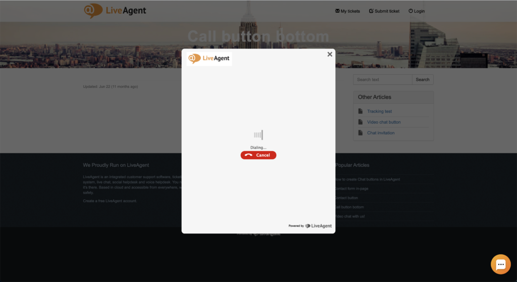 desktop in-browser pozivi