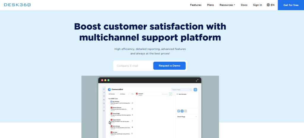 Desk360 glavna stranica