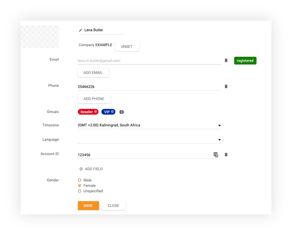 Dodavanje kontakta - LiveAgent