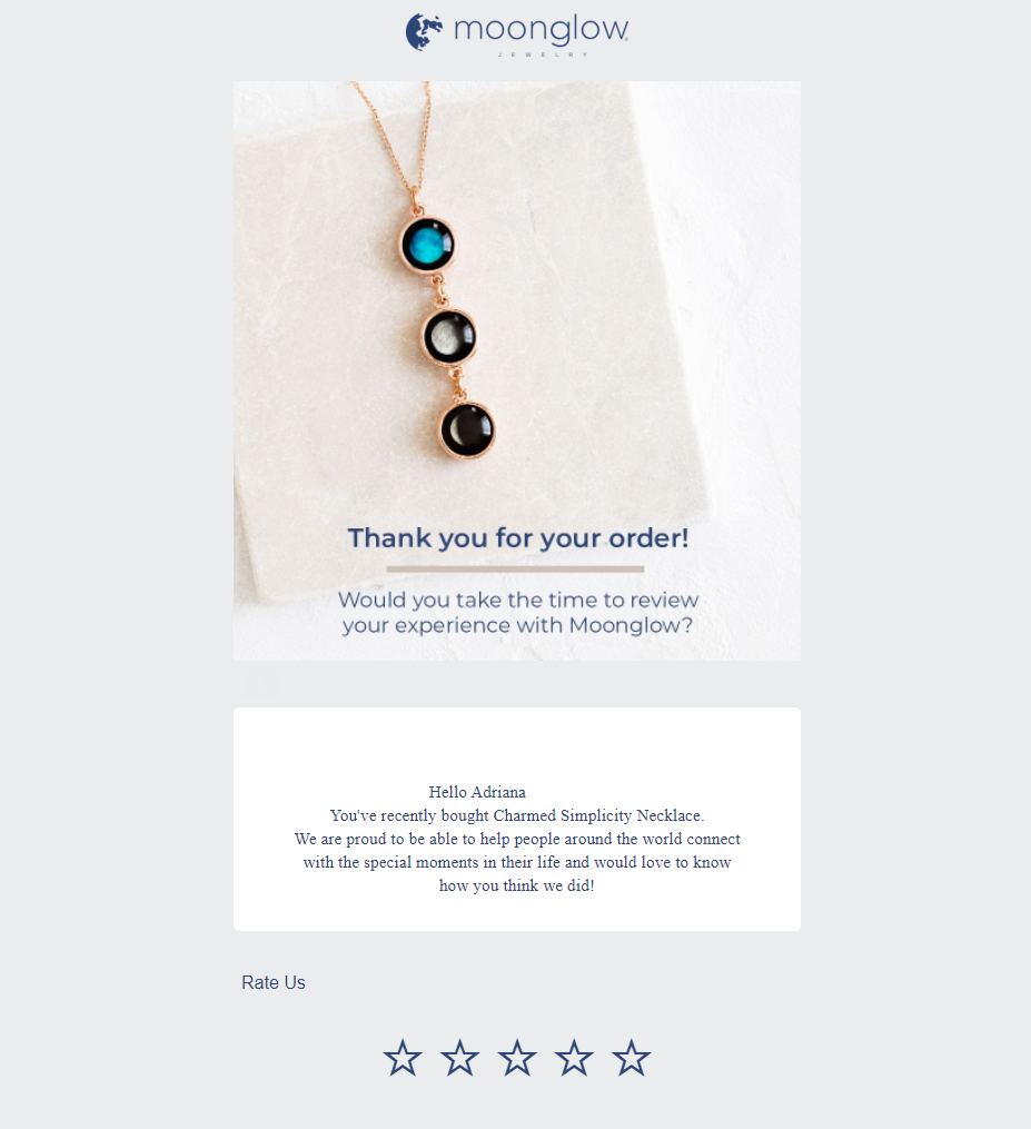 Email zahvale za narudžbu