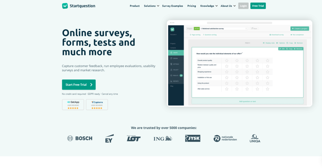 StartQuestion stranica