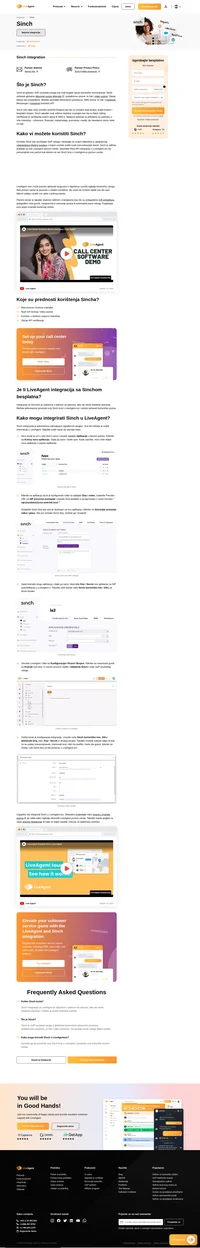 Integracija Sinch VoIP-a u vaš LiveAgent pozivni centar može se izvršiti u samo nekoliko minuta. U našem članku saznajte kako.