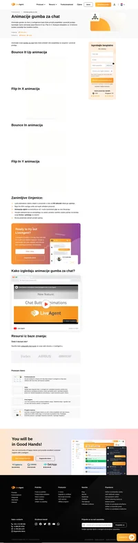 Animacija utječe na korisnikove oči i može kontrolirati gdje se one fokusiraju. Privucite više posjetitelja na razgovor i animirajte gumbe za chat s LiveAgent-om.