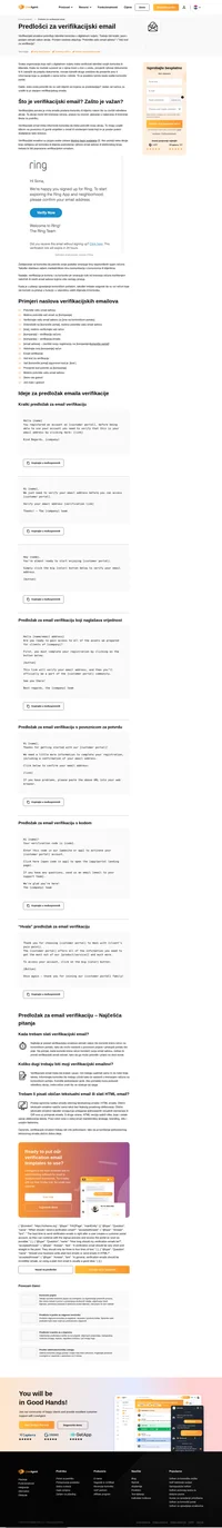 Predložak za verifikacijski email se šalje korisniku nakon što je on izvršio određenu akciju. Inspirirajte se i postanite bolji uz naše besplatne predloške.