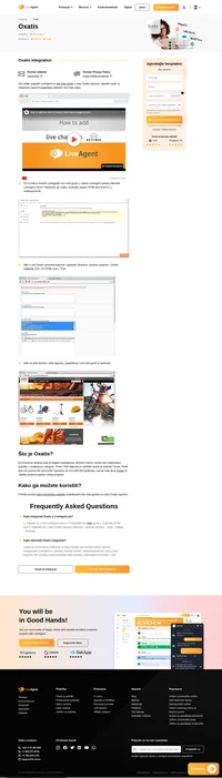 Smjestite live chat gumb na vaše Oxatis web stranice s Oxatis integracijom za LiveAgent i povećajte razinu interakcije s vašim klijentima.