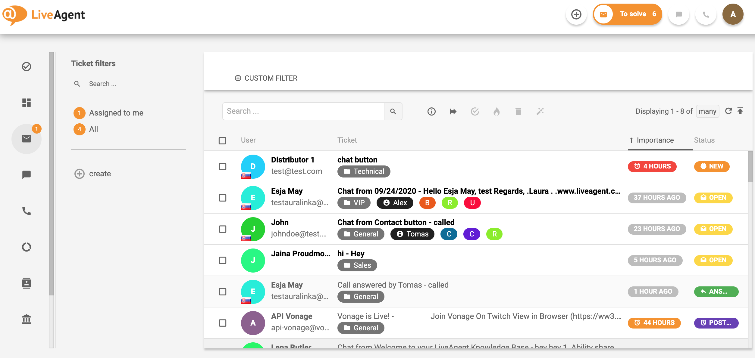 LiveAgent-Dashboard-example