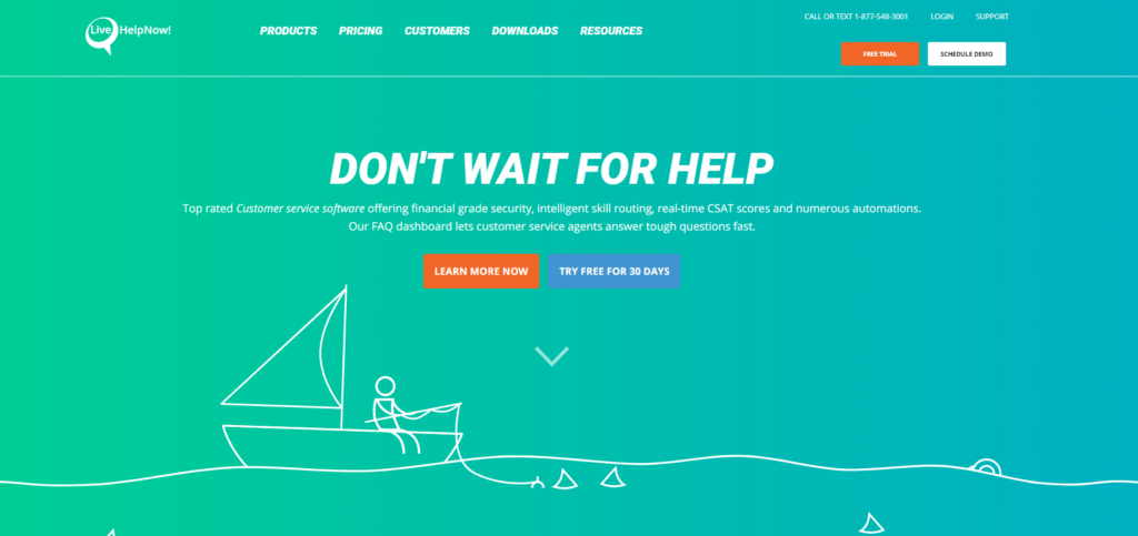 LiveHelpNow homepage