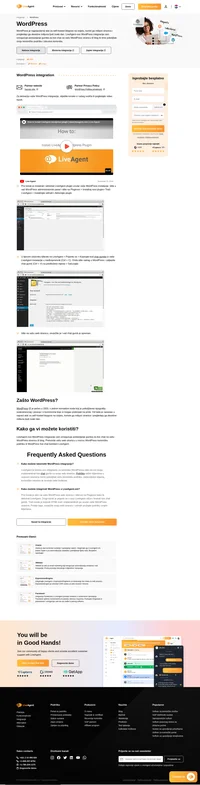 Podignite svoju korisničku podršku na višu razinu na vašim WordPress stranicama. WordPress integracija za LiveAgent vam omogćuje postavljanje chat gumba na vaše web stranice.